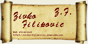 Živko Filipović vizit kartica